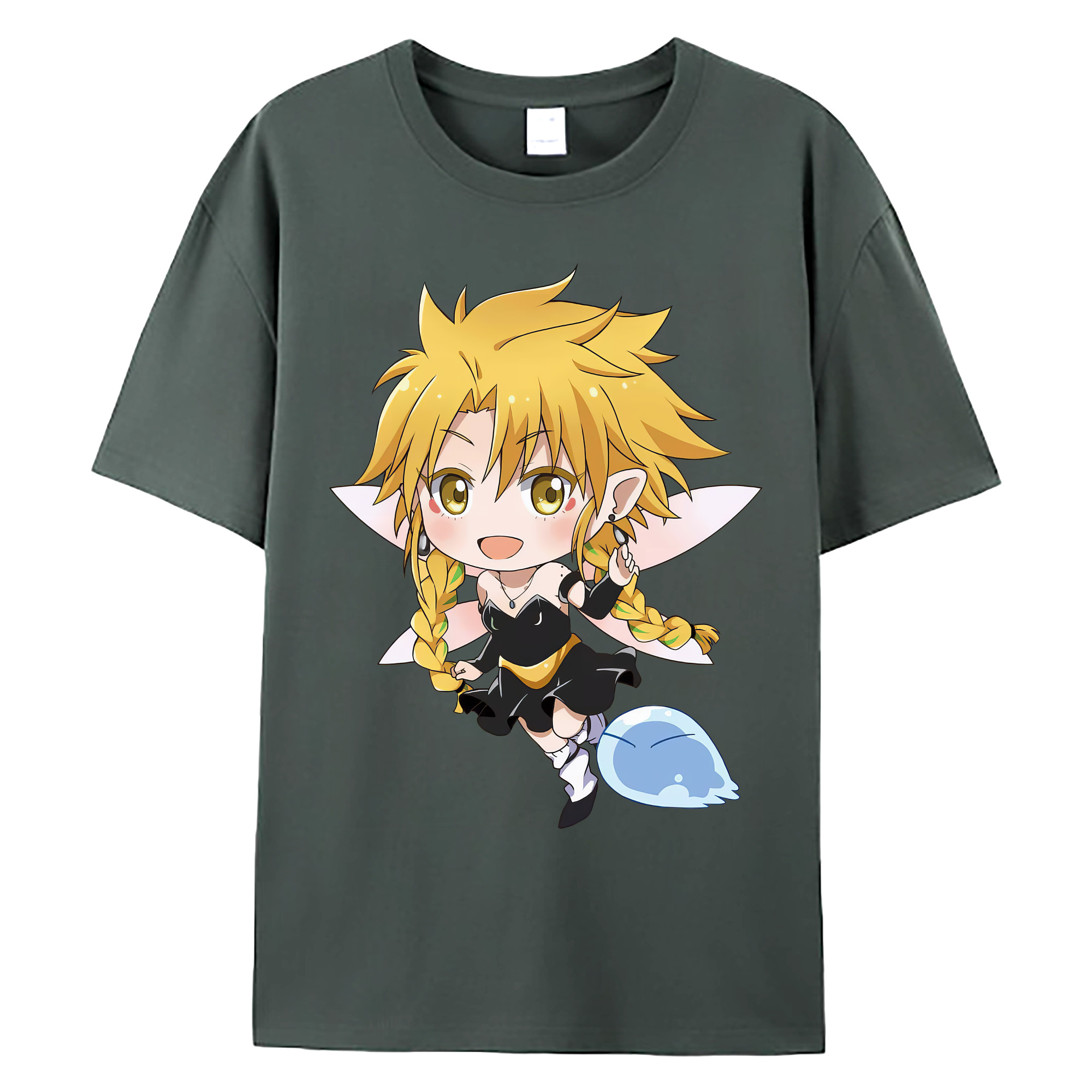 （画像用） 転スラ Regarding Reincarnated to Slime 綿100％ メンズ半袖Tシャツ｜肌触りやわらか＆通気性